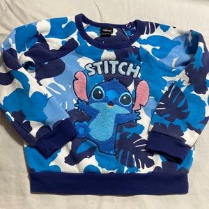 Disney Stitch Embroidered Camo Sweatshirt